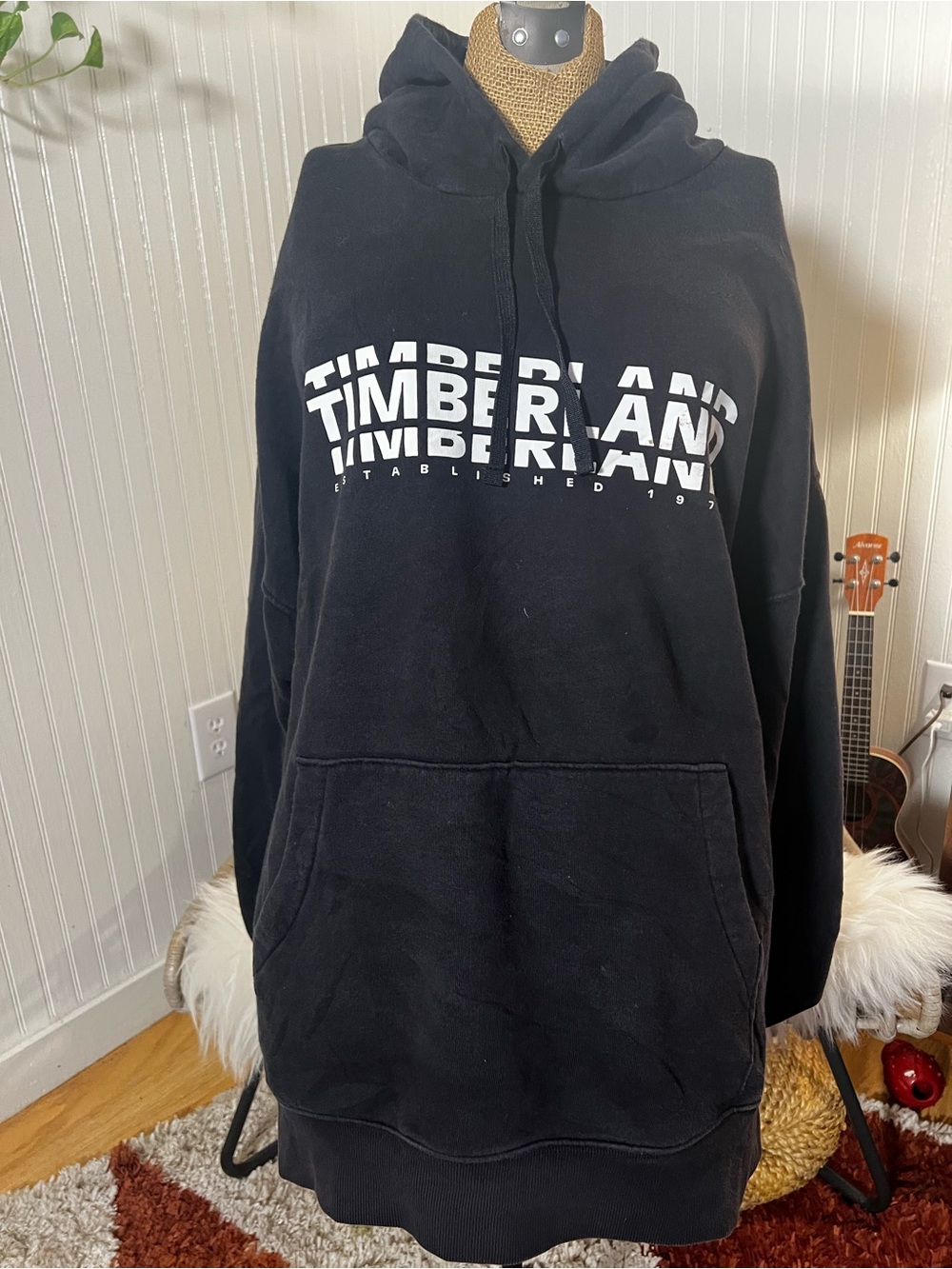 Timberland Black Logo Pullover Hoodie
